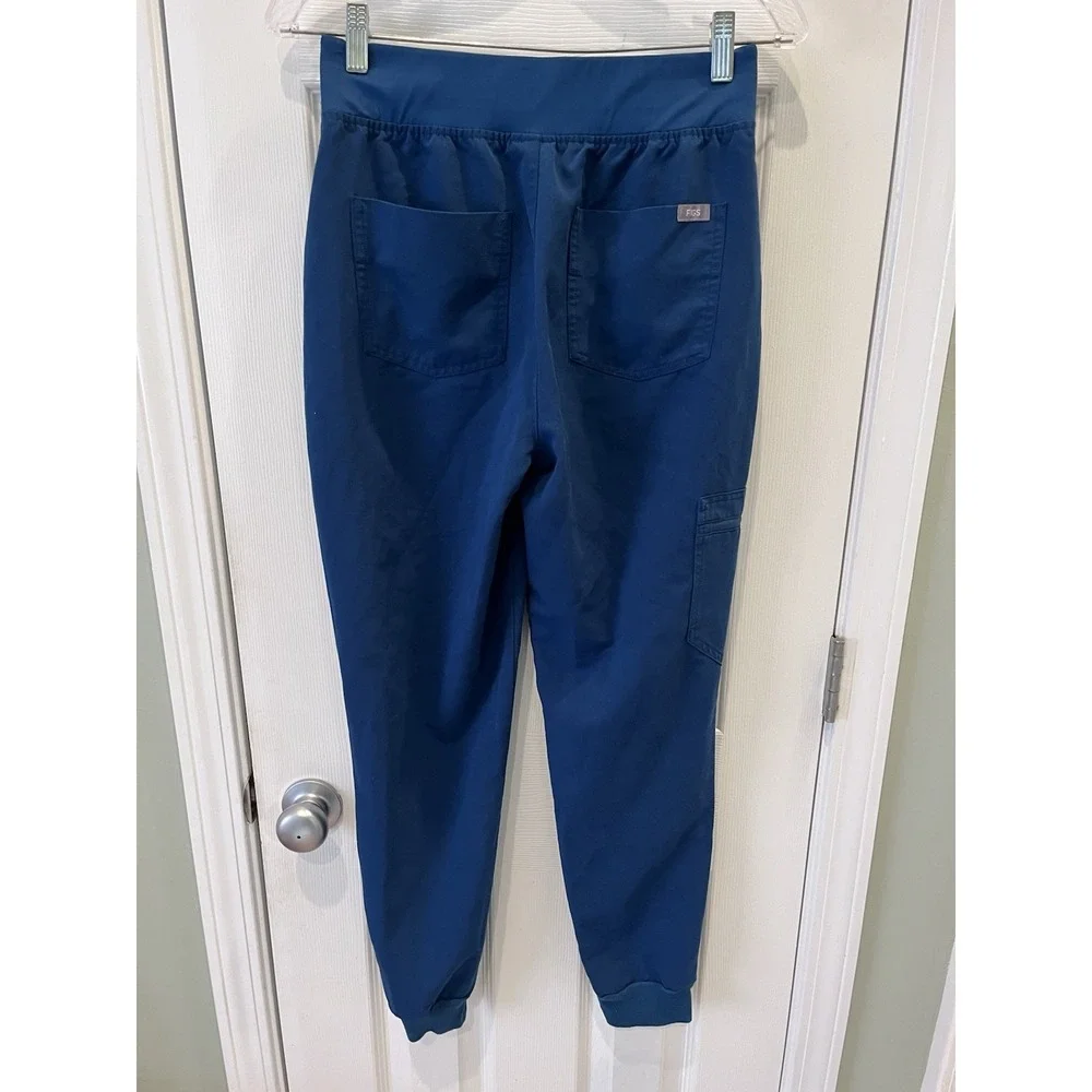 FIGS Technical High Waisted Zamora Cargo Jogger Deep Reef Size S W22SW2012 Nurse